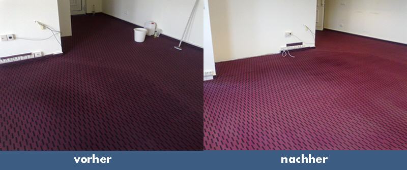 teppichbodenreinigung vorher nachher